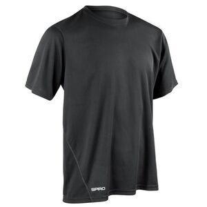 Spiro Unisex Adult Performance Quick Dry T-Shirt / Black